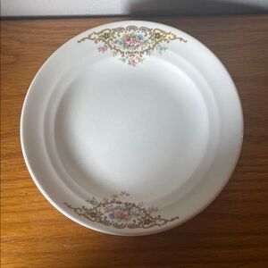 Crown Pottery Vintage Floral Bread and Butter Plates set of 4